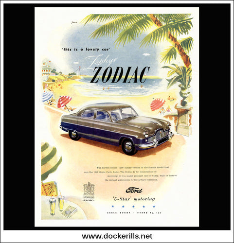 Ford Zephyr Zodiac. Original Vintage Advert From November 14th 1953.