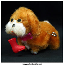 Mascot Dog No.800, Fuji Press Kogyo, Japan. Vintage tin plate toy 2.