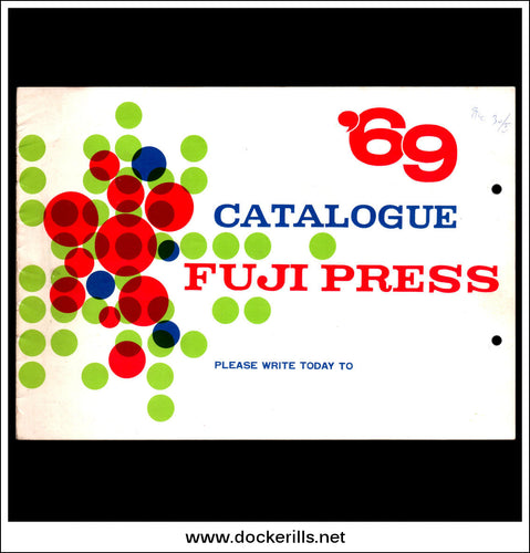 Original Vintage Catalogue / Brochure for Fuji Press Kogyo, Japan, 1969. Novelty Tin Plate Toys.