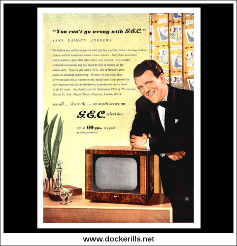 G.E.C. Televisions. Original Vintage Advert From December 3rd, 1953.