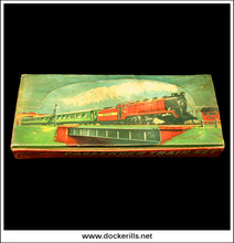 G.T.P. Passemger Train Set With Signal, Vintage Tin / Penny Toy, Glamtoy, Great Britain.