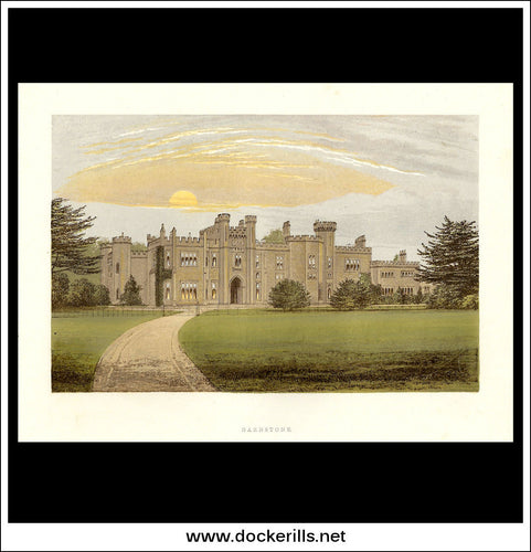 Garnstone, Near Weobly, Herefordshire, England. Antique Print, Chromoxylograph 1880.