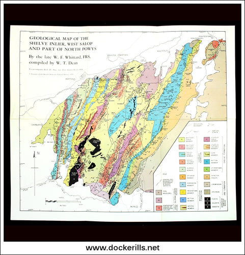 Geological Map Of The Shelve Inlier, West Salop And Part Of North Powys, Whittard & Dean.