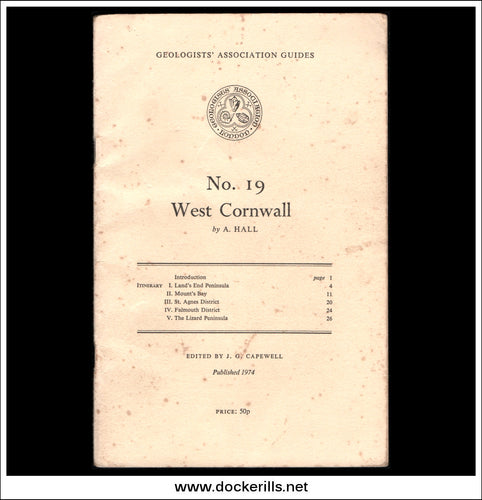 Geologists' Association Guides - No. 19: West Cornwall by A. Hall.