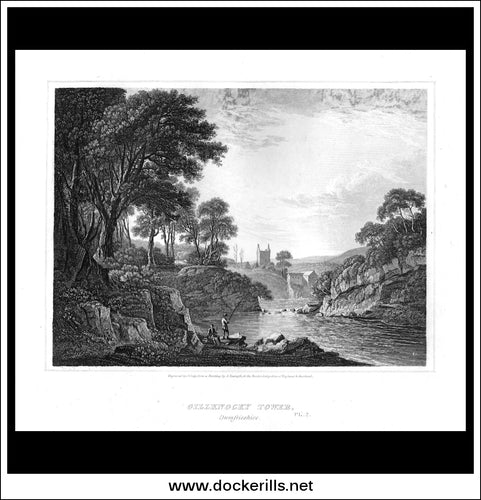 Gillknocky Tower Pl.2, Dumfrieshire, Scotland. Antique Print, Copper Plate Engraving 1815