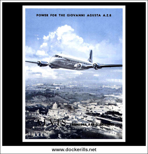 Alvis Advert Featuring The Giovanni Agusta A.Z. 8. Original Vintage Advert From 1959.