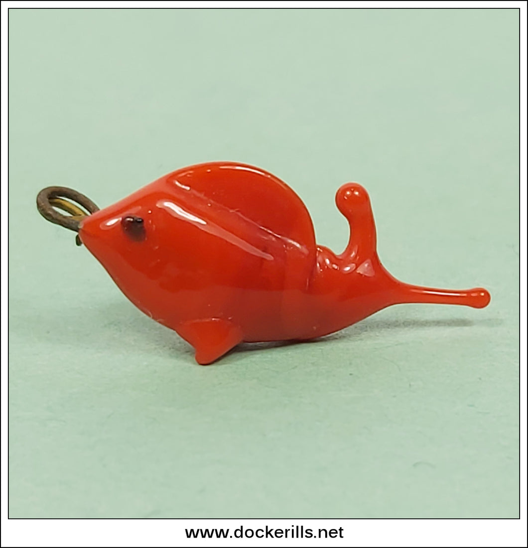 Vintage Glass Charm - Fish. Crackerjack / Christmas Cracker Toy, Japan.