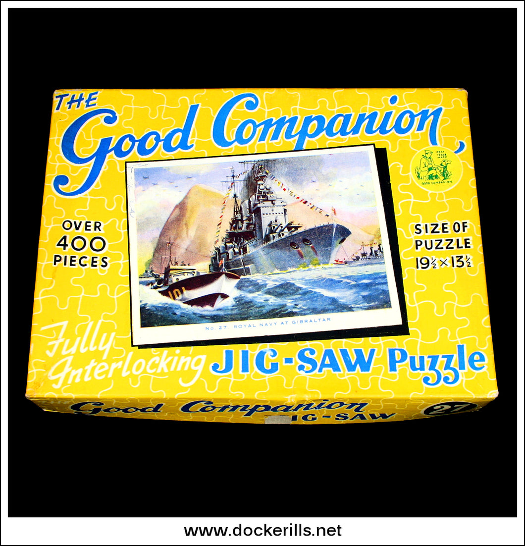 Good Companion Jig-Saw Puzzle - No. 27 Royal Navy At Gibraltar,  c. 1950's - 1960's 1.