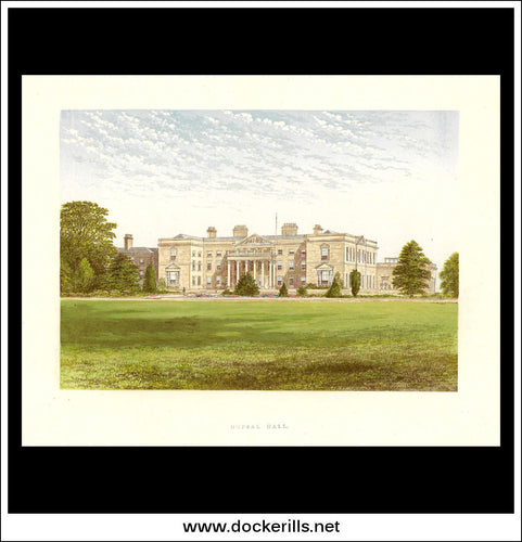 Gopsal Hall, Near Twycross, Leicestershire, England. Antique Print, Chromoxylograph 1880.