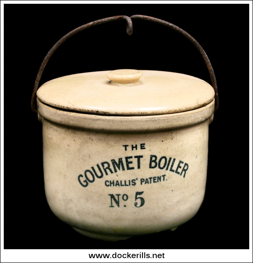 Challis Patent Gourmet Boiler No. 5. Antique Pudding Basin / Boiler.