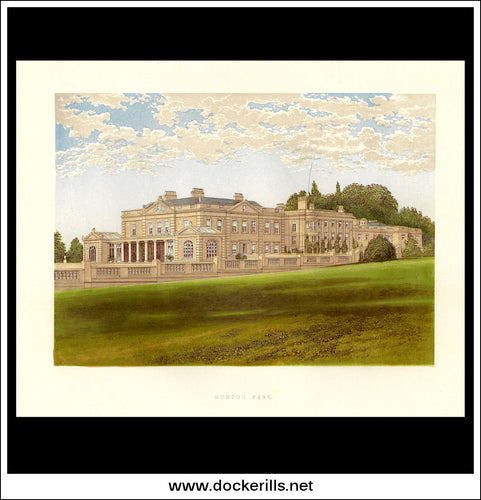 Gunton Park, Near Aylsham, Norfolk, England. Antique Print, Chromoxylograph 1880.