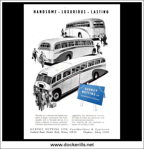Gurney Nutting Ltd. Bus/Coach. Original Vintage Advert From February, 1952.