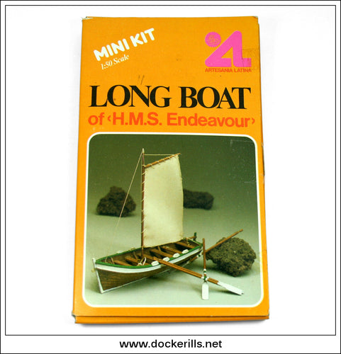 HMS Endeavour Long Boat Wooden Mini Kit 1:50 Scale. Artesania Latina.