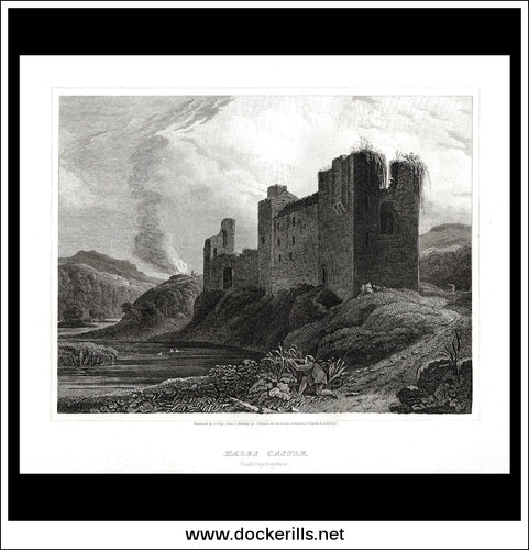Hales Castle, Haddingtonshire, Scotland. Antique Print, Copper Plate Engraving 1814