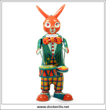 'Happy Bunny' MS 298. Novelty Tin Plate Clockwork Toy, China 1.