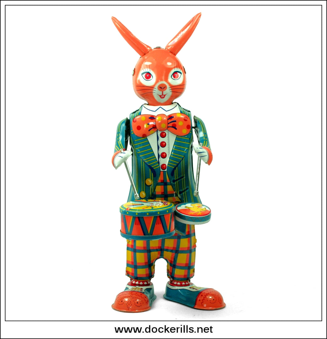 'Happy Bunny' MS 298. Novelty Tin Plate Clockwork Toy, China 1.