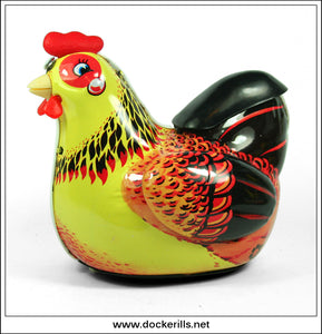 Hen Laying Eggs ME 610, China, Vintage Tin Toy 1