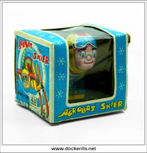 Acrobat Skier, Vintage Tin Plate Clockwork / Wind-Up Novelty Toy, Hiro, Toy Hero, Japan 3.