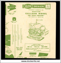 Hobbies Weekly Magazine, Vol. 112, No. 2914, September 5th, 1951. Plan For A Miniature Galleon Model, The 'Mary Fortune' - Plan.