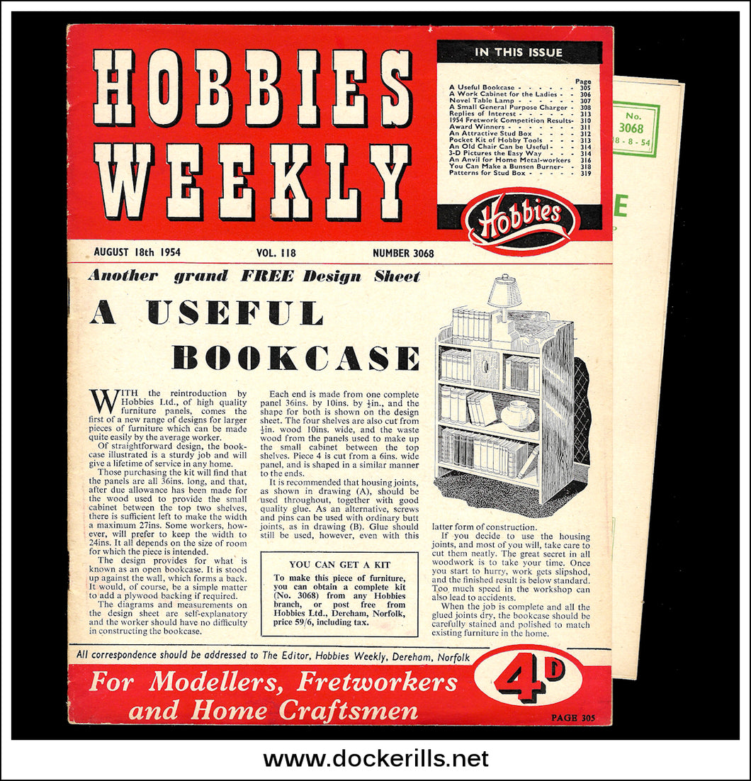 Hobbies Weekly Magazine, Vol. 118, No. 3068, August 18th, 1954