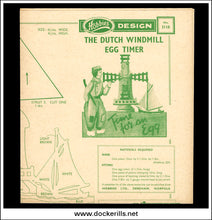 Hobbies Weekly Magazine, Vol. 120, No. 3118, August 3rd, 1955. Plan For A Dutch Windmill Egg-Timer - Plan.