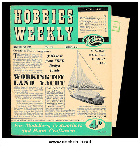 Hobbies Weekly Magazine, Vol. 121, No. 3132, November 9th, 1955 - Cover.