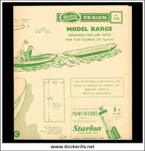 Hobbies Weekly Magazine, Vol. 122, No. 3158, May 9th, 1956. Plan For A Model Barge - Plan.
