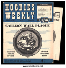 Buy Hobbies Weekly Magazine, Vol. 127, No. 3302, February 11th, 1959. Plan For An Inlaid Wall Plaque 'The Galleon'.