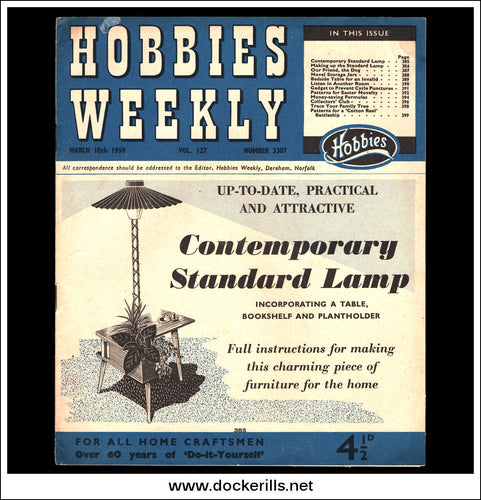 Buy Hobbies Weekly Magazine, Vol. 127, No. 3307, March 18th, 1959. Plan For Easter Bunny Novelty Egg Holder.