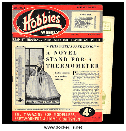 Hobbies Weekly Magazine, Vol. 117, No. 3036, February 6th, 1954.