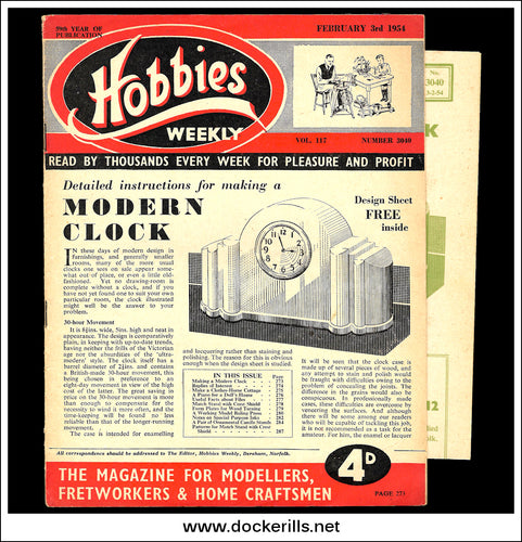 Hobbies Weekly Magazine, Vol. 117, No. 3040, February 3rd, 1954.