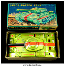 Space Patrol Tank, Hope, Japan. Vintage Tin Plate Space Tank Toy 1.