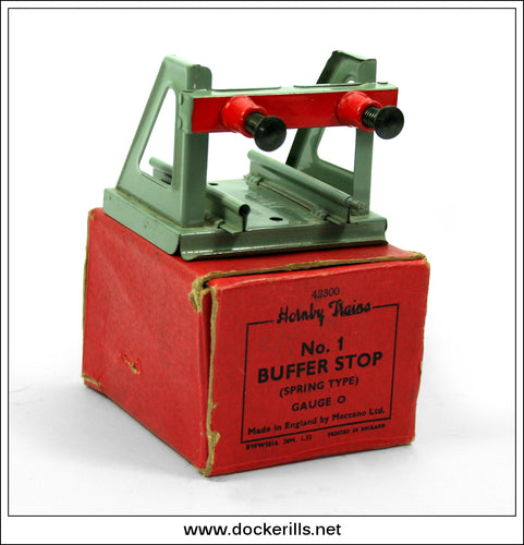 Hornby 'O' Gauge No. 1 Buffer Stop, Meccano. Vintage Tin Plate Railway Toy. Boxed.