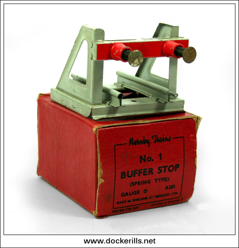 Hornby Trains 'O' Gauge No. 1 Buffer Stop, Meccano. Vintage Tin Plate Railway Toy. Boxed. [3]