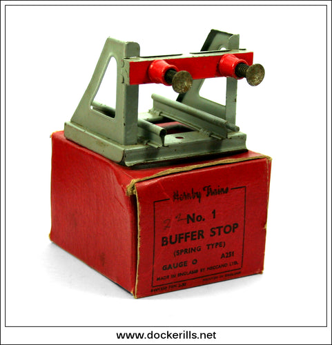 Hornby Trains 'O' Gauge No. 1 Buffer Stop, Meccano. Vintage Tin Plate Railway Toy. Boxed. [4]