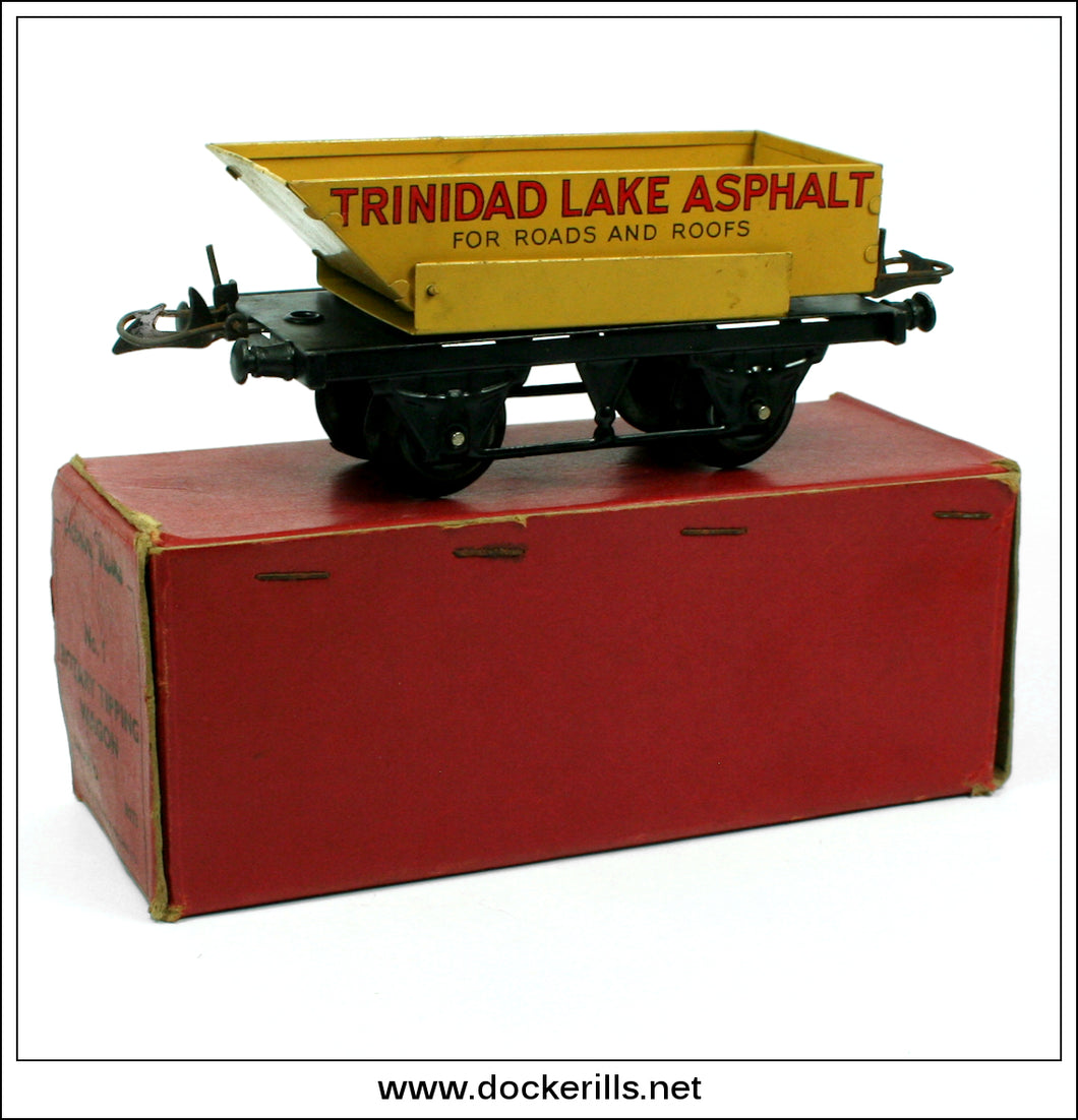 Hornby 'O' Gauge No. 1 Rotary Tipping Wagon, Trinidad Lake Asphalt