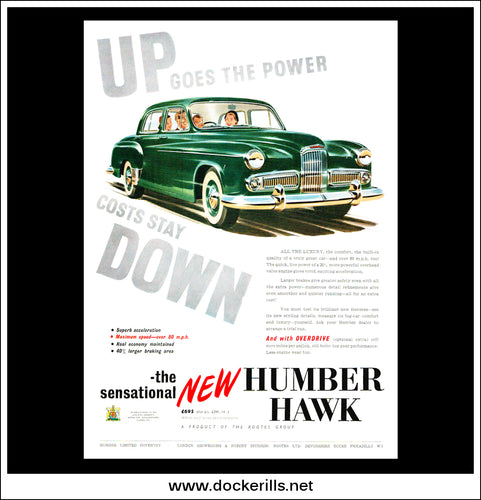 Humber Hawk. Original Vintage Advert From July 17th, 1954.