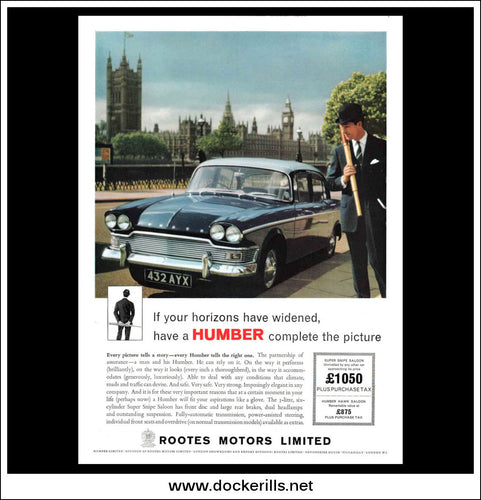 Humber Super Snipe. Original Vintage Advert From 1963.