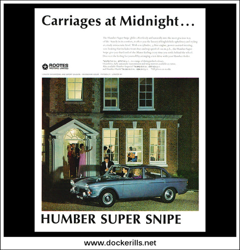Original advert for the Humber Super Snipe 1965
