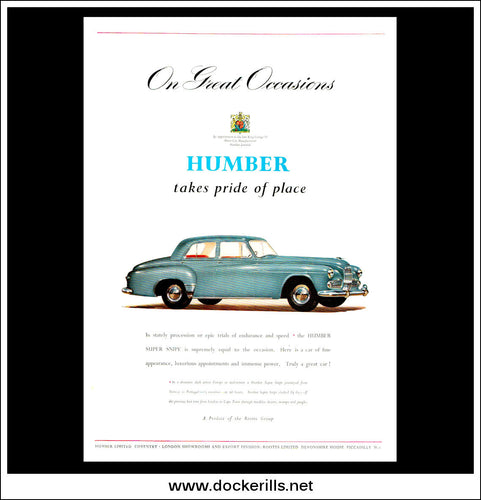 Humber Super Snipe. Original Vintage Advert From May 30th, 1953.