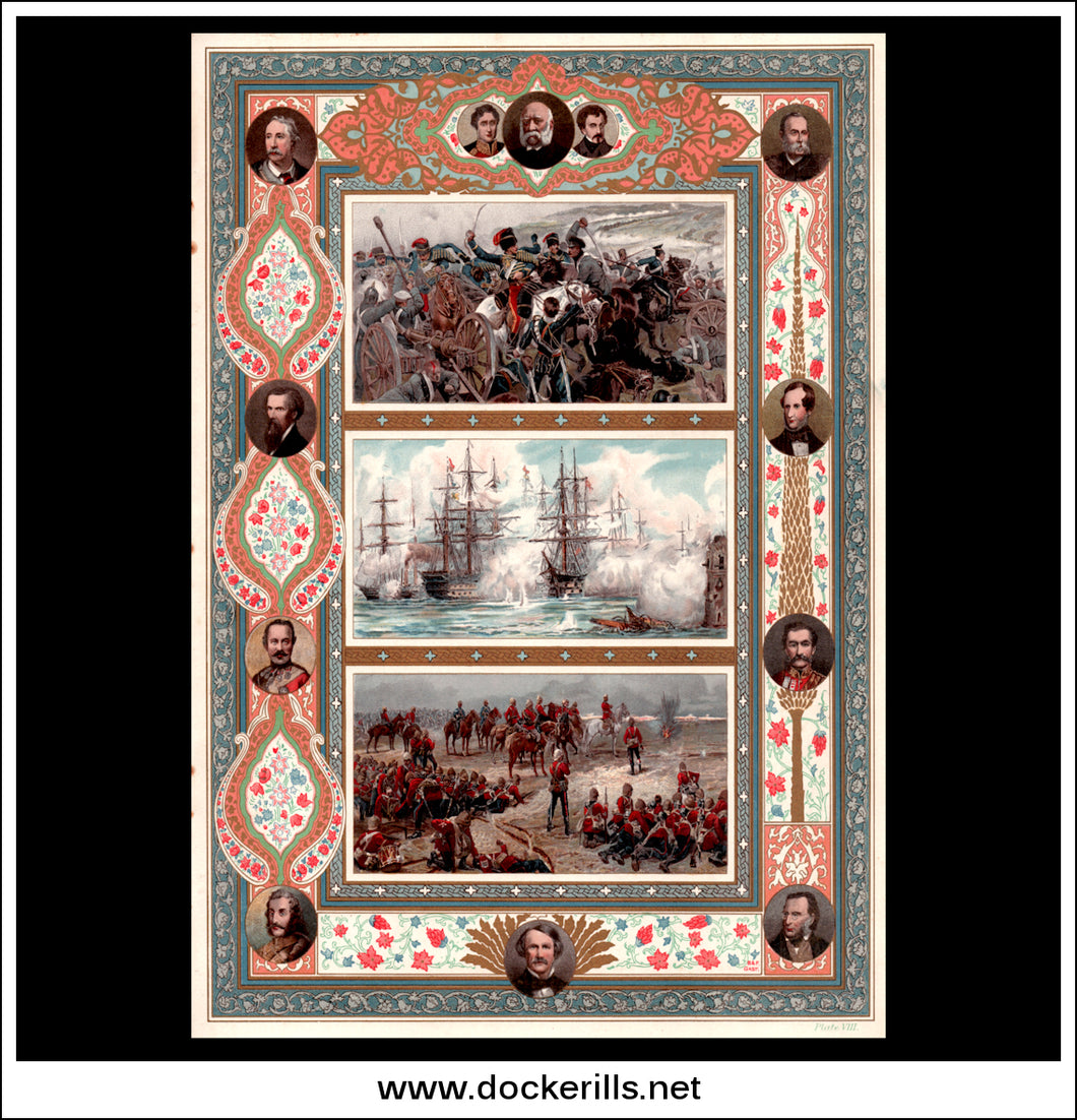 Her Majesty’s Glorious Jubilee 1897. The Record Number of a Record Reign. Single Plate - British Victories On Land And Sea.