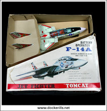 F-14A Jet Fighter "Tomcat". Vintage 1960's Tin Plate Battery Operated Novelty Toy Aeroplane, Nomura, Japan 4.