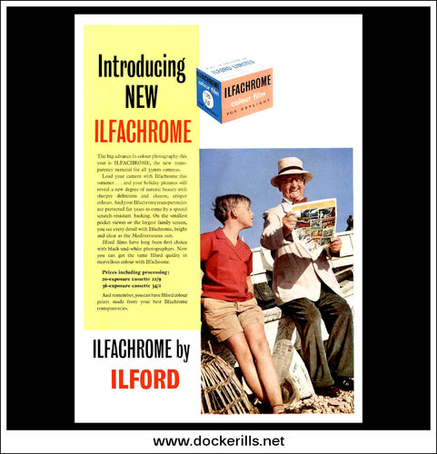 Ilford Ilfachrome Film. Original Vintage Advert, 1960.