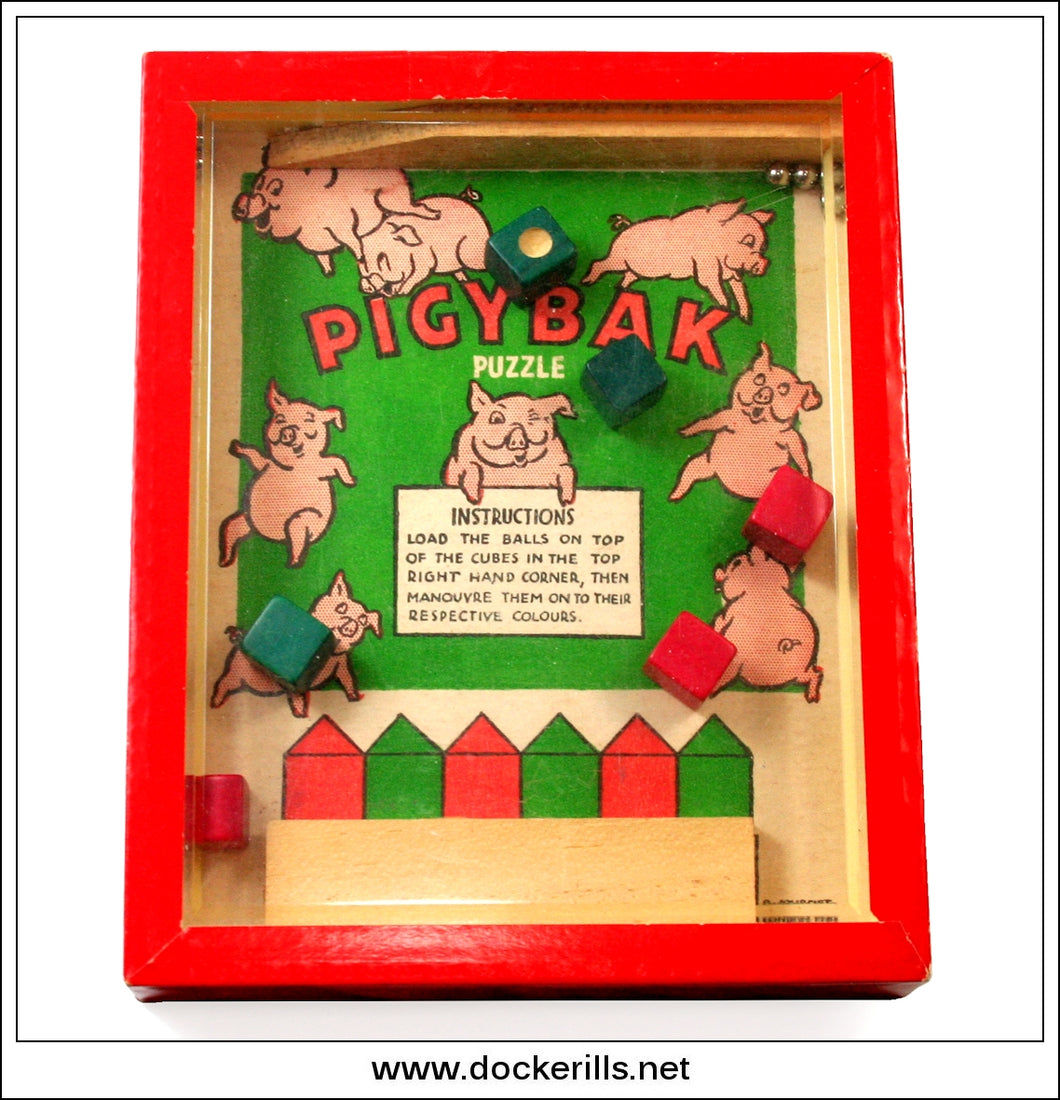 Buy The Pigybak Puzzle. R. Journet & Co. Ltd. Vintage Puzzle. Plastic Front.