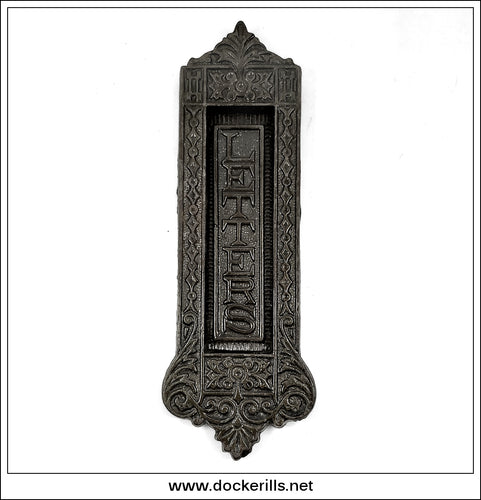 Antique Archibald Kenrick & Sons, West Bromwich, Cast Iron Letterbox / Letter Box / Letter Plate No. 29. 