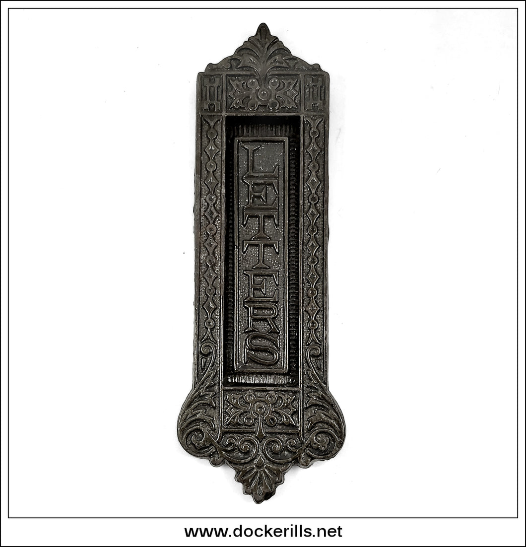 Antique Archibald Kenrick & Sons, West Bromwich, Cast Iron Letterbox / Letter Box / Letter Plate No. 29. 