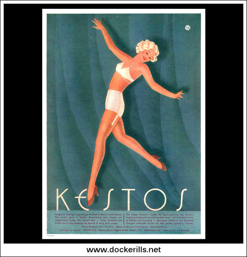 Kestos Ltd. Brassiere And Girdle. Original Vintage Advert From September 20th, 1933.