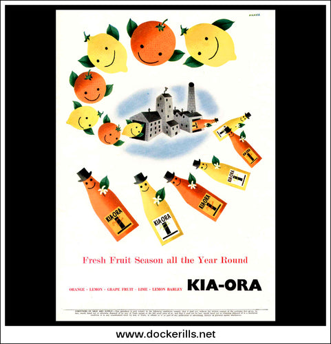 Kia-Ora Fruit Squash. Original Vintage Advert From July 1st, 1950.