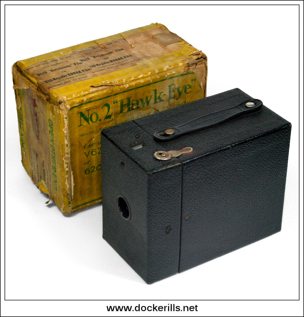 Vintage Kodak No. 2 Hawk-Eye Model C.C. Box Camera. Original Box.