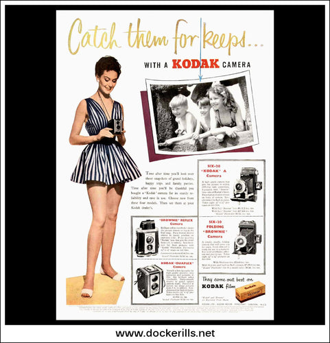 Kodak Cameras. Original Vintage Advert From, July 11th, 1953.